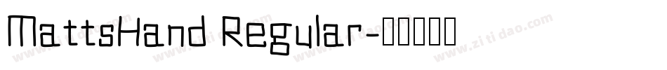 MattsHand Regular字体转换
